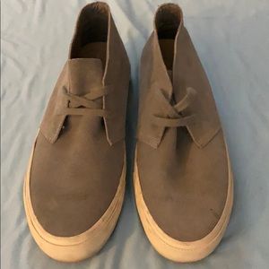 Women’s Grey Suede Loafers